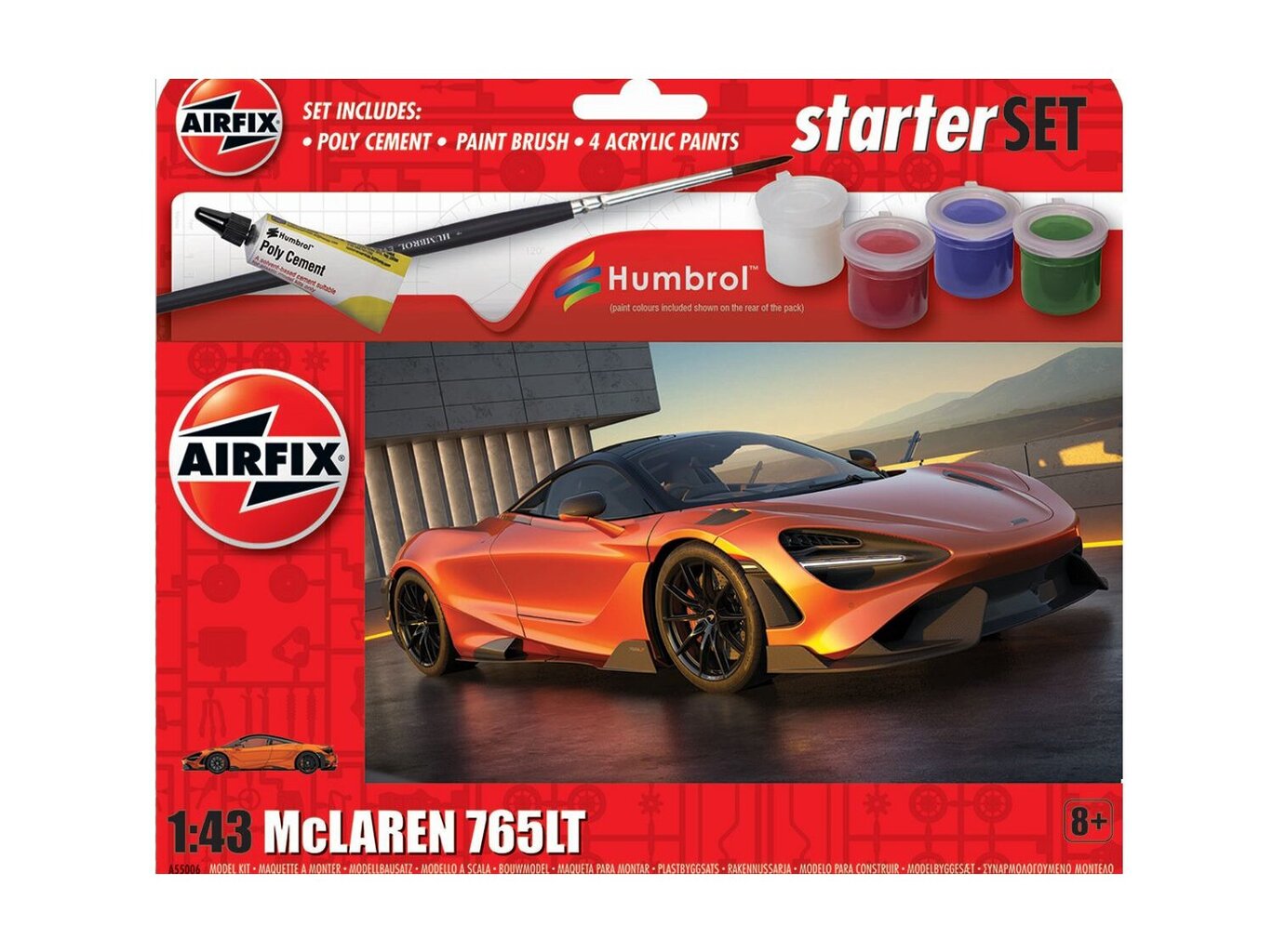 Surenkamas modelis McLaren 765LT Airfix A55006 kaina ir informacija | Konstruktoriai ir kaladėlės | pigu.lt