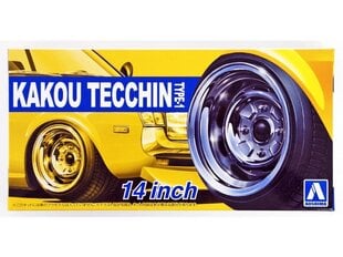 Комплект колес Aoshima Kakou Tecchin Type-1 14", 1/24, 05323 цена и информация | Конструкторы и кубики | pigu.lt