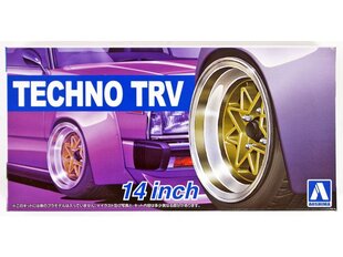 Aoshima - Ratų komplektas Techno TRV 14", 1/24, 05386 kaina ir informacija | Klijuojami modeliai | pigu.lt