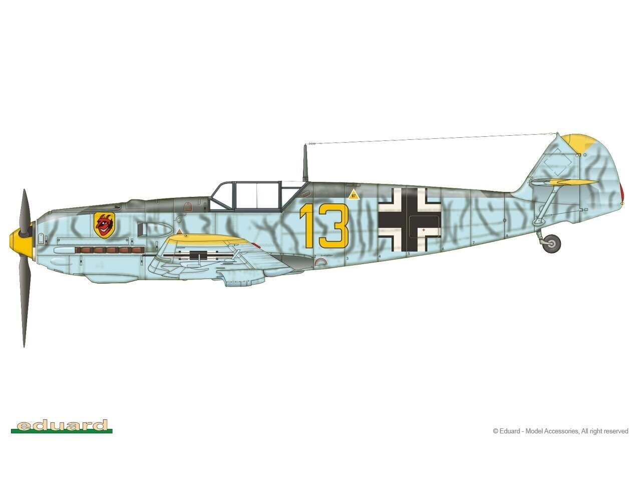 Surenkamas modelis Messerschmitt Bf 109E-4 ProfiPack Eduard 8263 kaina ir informacija | Konstruktoriai ir kaladėlės | pigu.lt