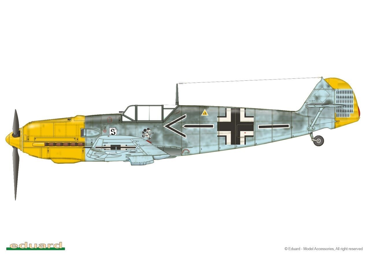 Surenkamas modelis Messerschmitt Bf 109E-4 ProfiPack Eduard 8263 kaina ir informacija | Konstruktoriai ir kaladėlės | pigu.lt