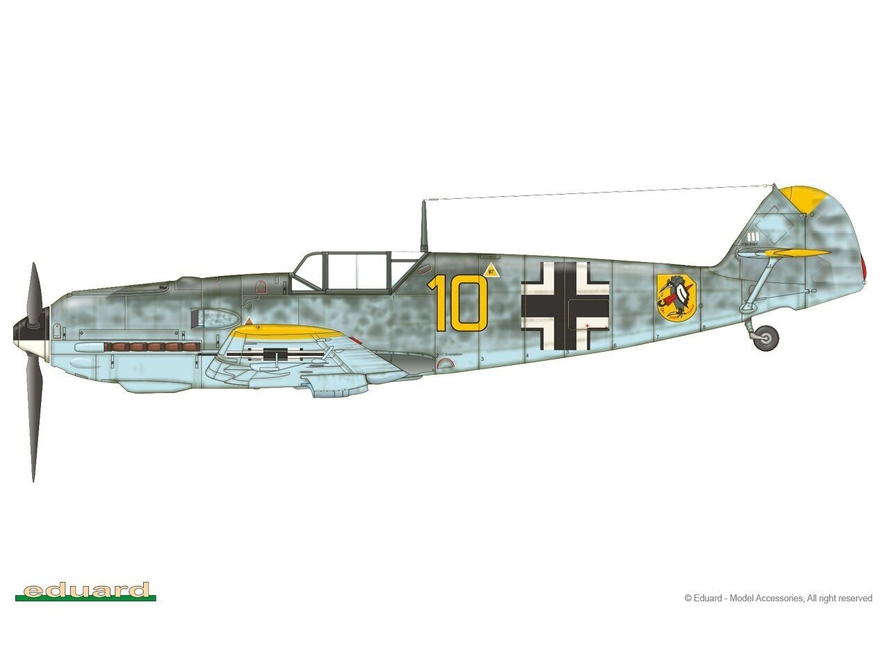 Surenkamas modelis Messerschmitt Bf 109E-4 ProfiPack Eduard 8263 kaina ir informacija | Konstruktoriai ir kaladėlės | pigu.lt