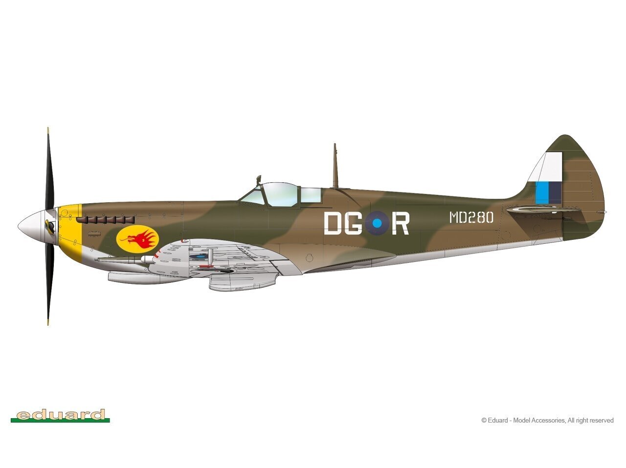 Surenkamas modelis Supermarine Spitfire Mk.VIII ProfiPack Eduard 8284 kaina ir informacija | Konstruktoriai ir kaladėlės | pigu.lt