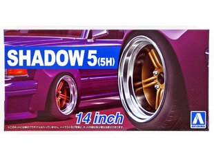 Комплект колес Aoshima Shadow 5 (5H) 14", 1/24, 05437 цена и информация | Склеиваемые модели | pigu.lt