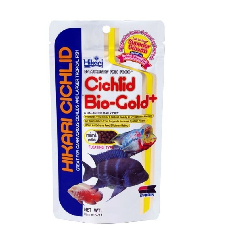 Pašaras žuvims Hikari Cichlid Bio Gold Mini 250 g цена и информация | Maistas žuvims | pigu.lt