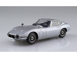 Surenkamas modelis Toyota 2000GT Thunder Silver Metallic Aoshima 05629 цена и информация | Конструкторы и кубики | pigu.lt