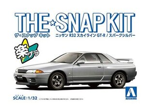 Surenkamas modelis Nissan R32 Skyline GT-R Spark Silver Aoshima 06356 kaina ir informacija | Konstruktoriai ir kaladėlės | pigu.lt