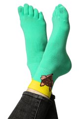Хлопковые носки темно-зеленого цвета низкого покроя MIKKO цена и информация | Женские носки | pigu.lt