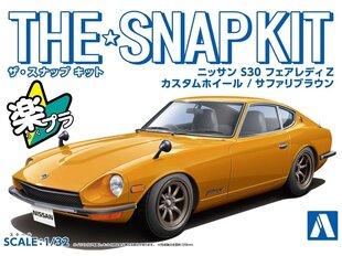 Сборная пластиковая модель. Aoshima - The Snap Kit Nissan S30 Fairlady Z Custom Wheel / Safari Brown, 1/32, 06477 цена и информация | Конструкторы и кубики | pigu.lt