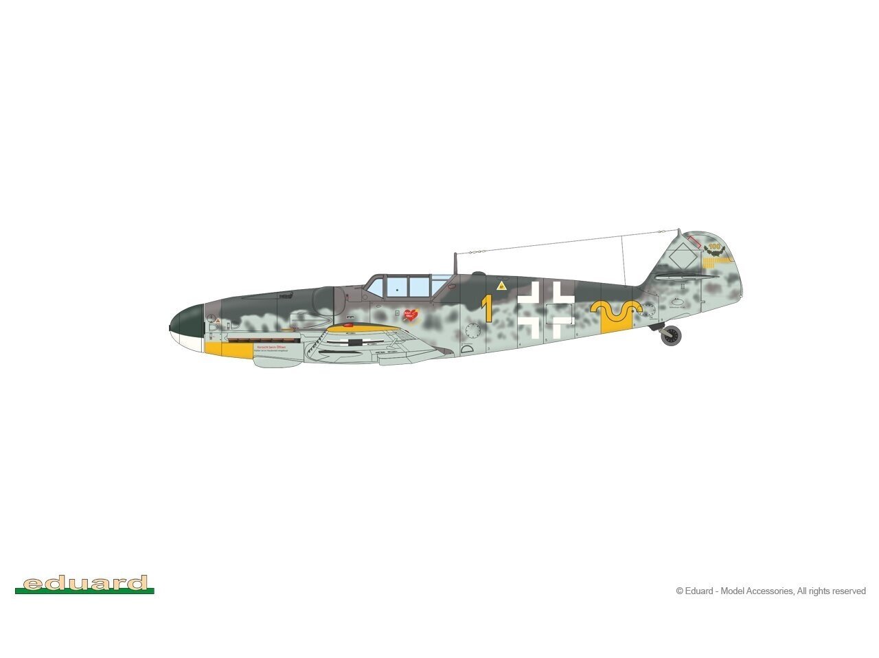 Surenkamas modelis Messerschmitt Bf 109G-5 & Bf 109G-6 Gustav Pt.1 Eduard 2144 kaina ir informacija | Konstruktoriai ir kaladėlės | pigu.lt