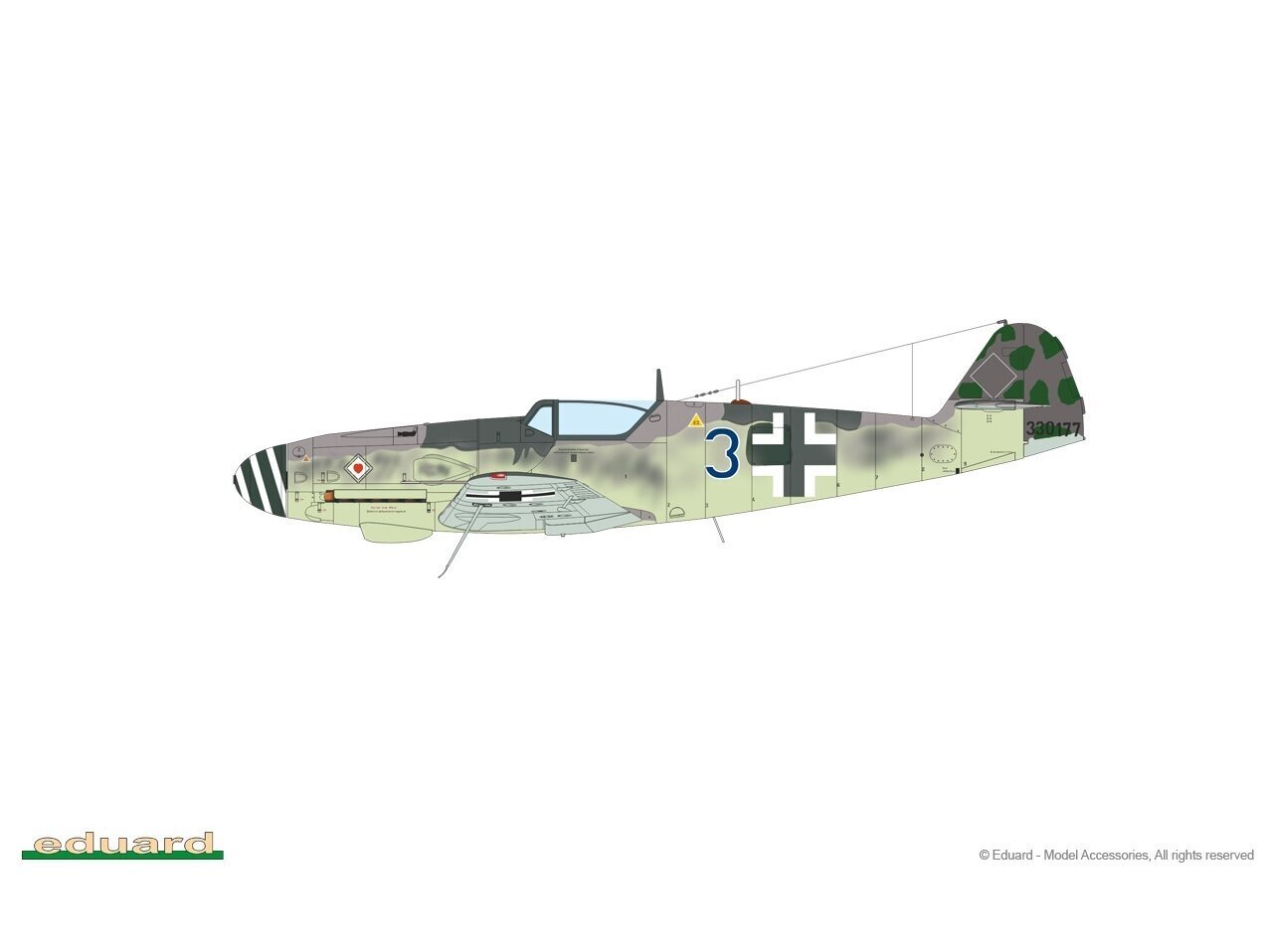 Surenkamas modelis Messerschmitt Bf 109K-4 Kurfürst Limited edition Eduard 11177 kaina ir informacija | Konstruktoriai ir kaladėlės | pigu.lt