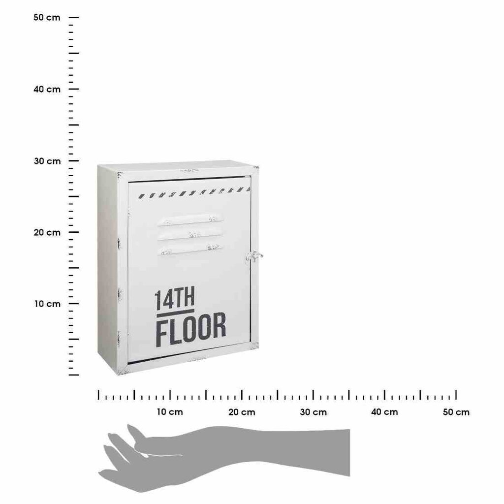 Raktų dėžutė 30x23 cm balta kaina ir informacija | Seifai | pigu.lt