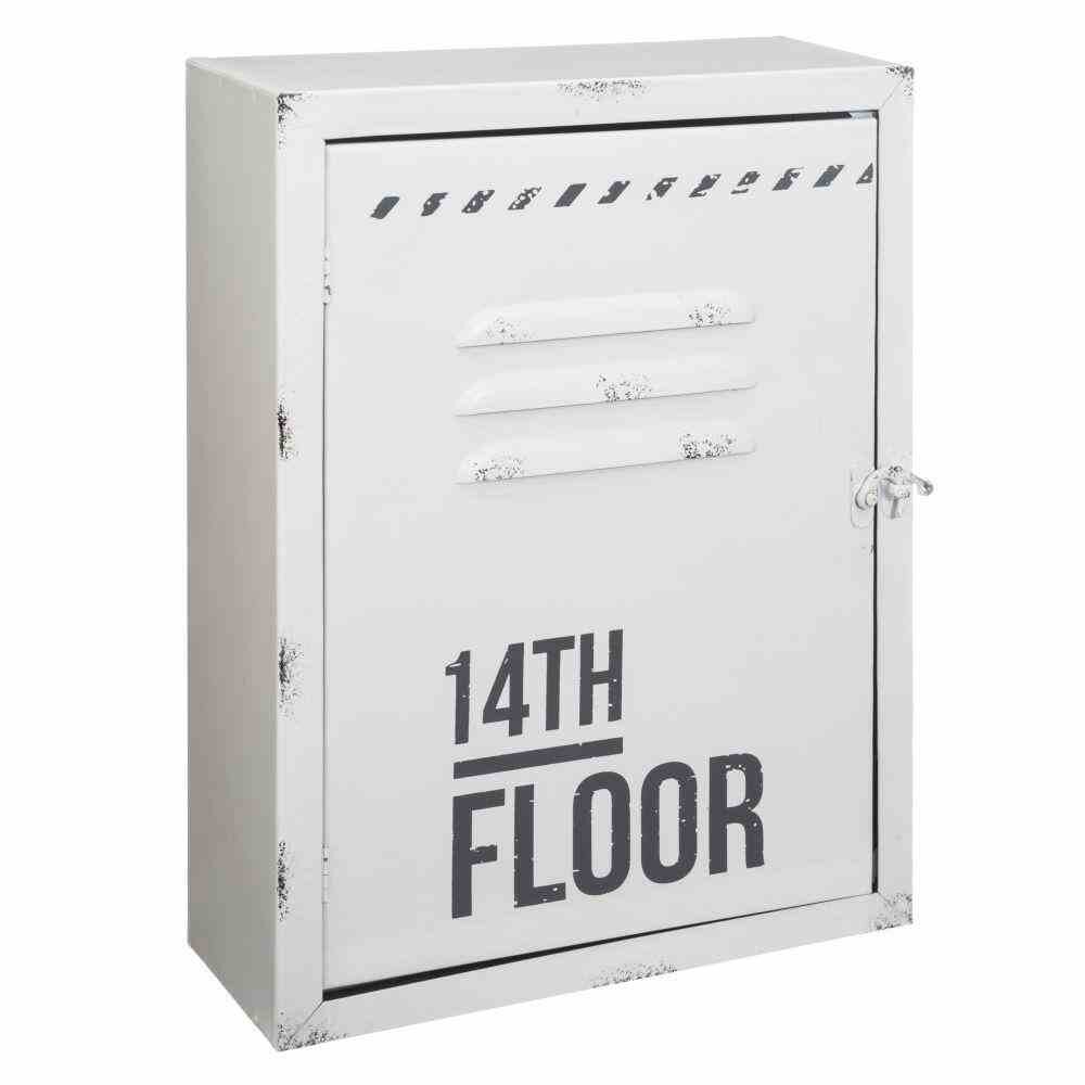 Raktų dėžutė 30x23 cm balta цена и информация | Seifai | pigu.lt