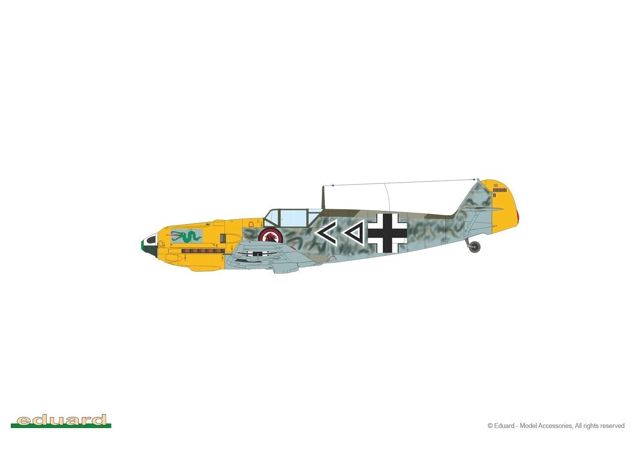 Surenkamas modelis Messerschmitt Bf 109E-4 Weekend Edition Eduard 84196 kaina ir informacija | Konstruktoriai ir kaladėlės | pigu.lt