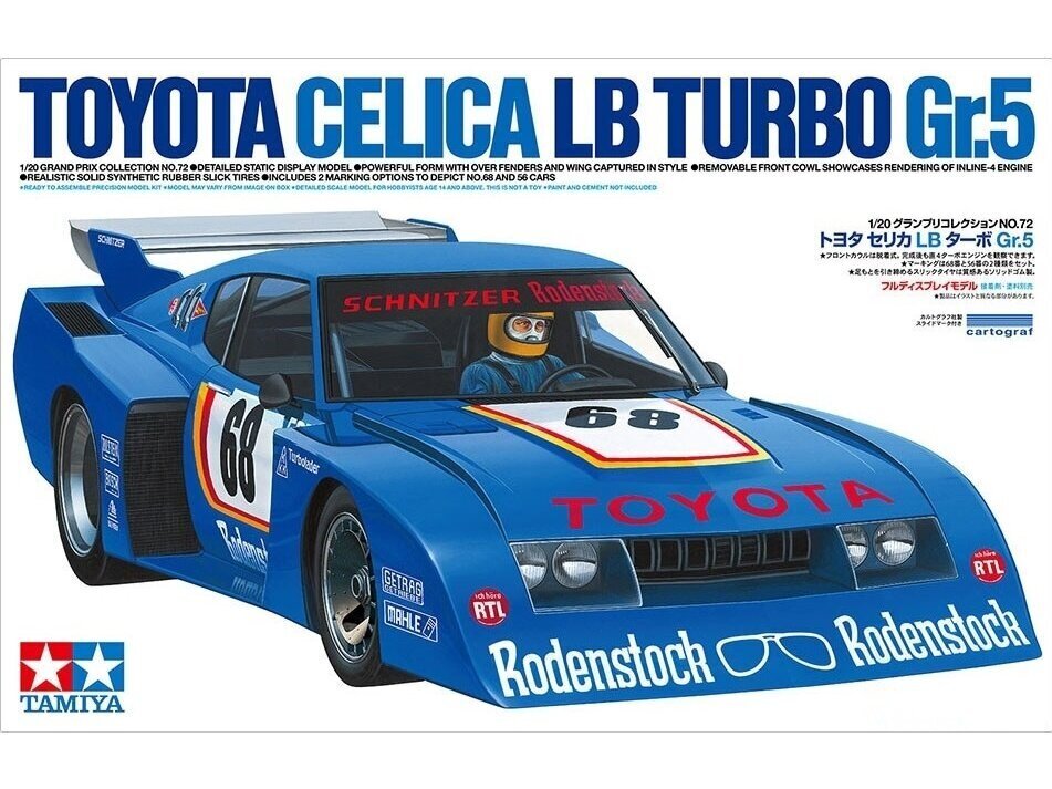 Klijuojamas modelis Tamiya Toyota Celica, mėlynas kaina ir informacija | Klijuojami modeliai | pigu.lt