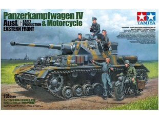 Сборная пластиковая модель. Tamiya - Panzerkampfwagen IV Ausf G. Early Production & Motorcycle Eastern Front, 1/35, 25209 цена и информация | Конструкторы и кубики | pigu.lt