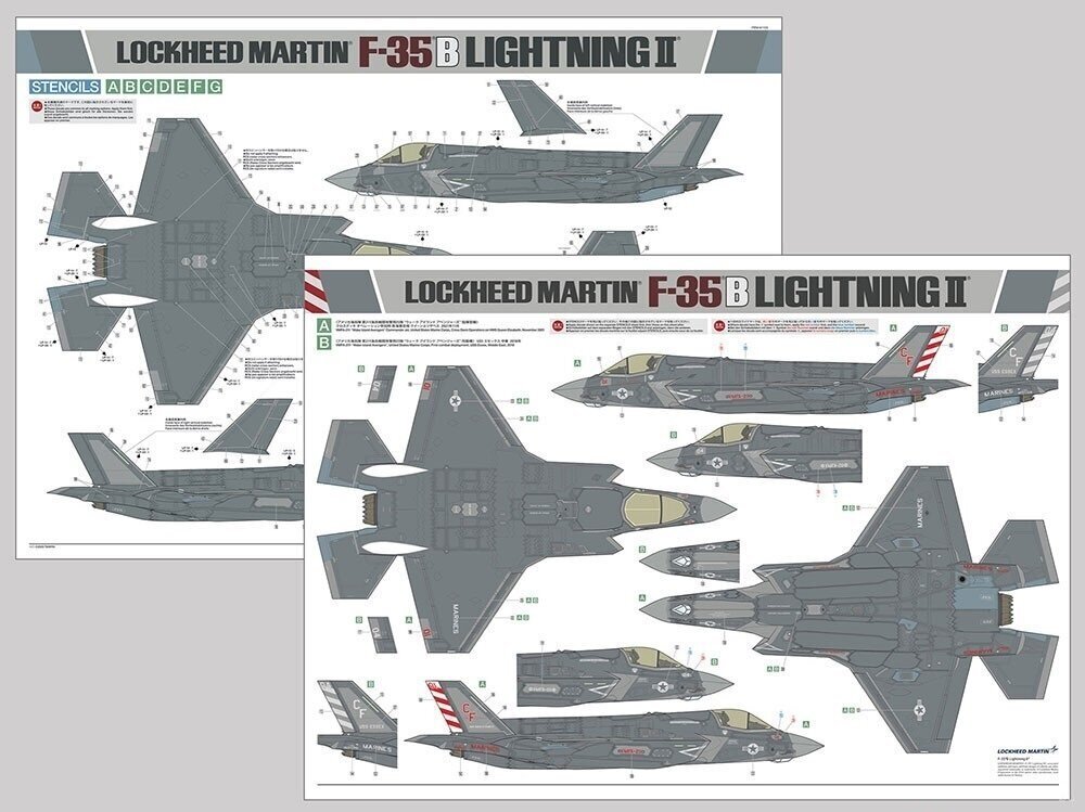 Surenkamas naikintuvo modelis Tamiya Lockheed Martin F-35B Lightning II 1/48 61125 цена и информация | Konstruktoriai ir kaladėlės | pigu.lt