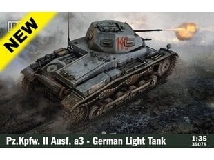 Сборная пластиковая модель. IBG Models - Pz.Kpfw. II Ausf. a3 German Light Tank, 1/35, 35078 цена и информация | Склеиваемые модели | pigu.lt