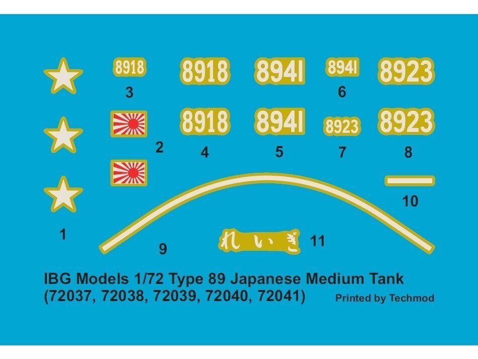 Klijuojamas modelis IBG Models Japanese Type 89 I-Go medium tank KOU Gasoline Mid-Production, 1/72, 72038 kaina ir informacija | Klijuojami modeliai | pigu.lt