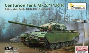 Сборная пластиковая модель. Centurion Mk.5/1 - 4. RTR British Main Battle Tank / Deluxe Edition, 1/72, 720017S цена и информация | Склеиваемые модели | pigu.lt