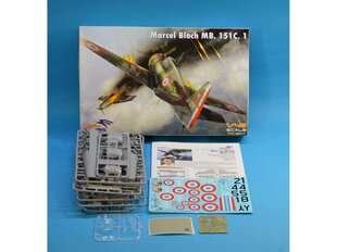 Сборная пластиковая модель. Dora Wings - Marcel Bloch MB.151 C.1, 1/48, 48017 цена и информация | Конструкторы и кубики | pigu.lt