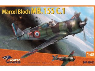 Klijuojamas modelis Marcel-Bloch MB.155С.1 Dora Wings 48021 kaina ir informacija | Konstruktoriai ir kaladėlės | pigu.lt