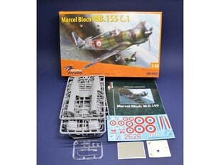 Сборная пластиковая модель. Dora Wings - Marcel-Bloch MB.155С.1, 1/48, 48021 цена и информация | Конструкторы и кубики | pigu.lt