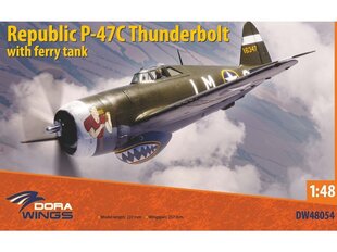 Klijuojamas modelis Republic P-47C Thunderbolt with Ferry Tank Dora Wings 48054 kaina ir informacija | Konstruktoriai ir kaladėlės | pigu.lt