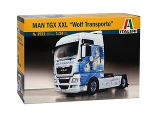 Сборная пластиковая модель. Italeri - MAN TGX XXL "Wolf Transporte", 1/24, 3921 цена и информация | Конструкторы и кубики | pigu.lt