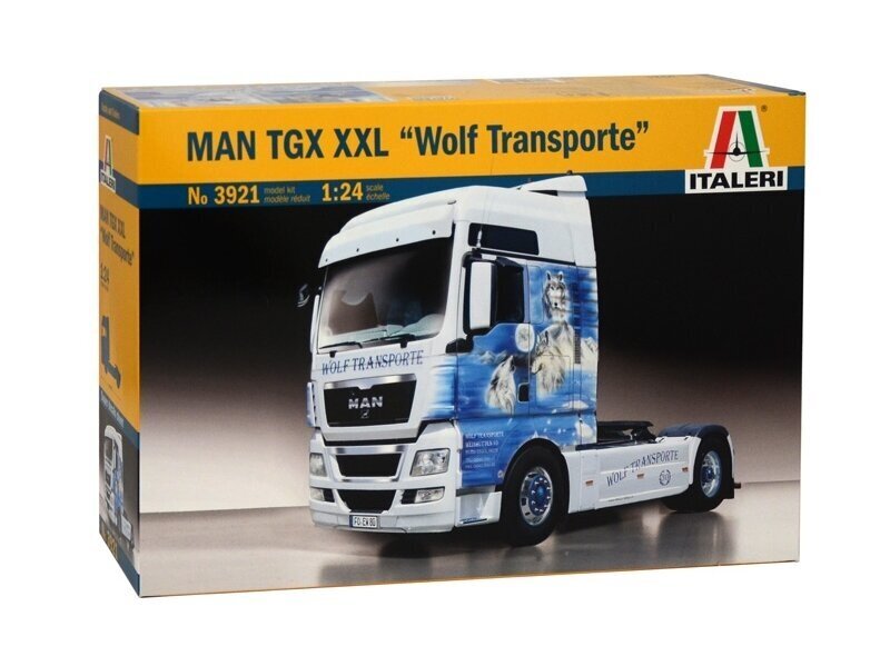 Plastikinis konstruktorius Italeri MAN TGX XXL Wolf Transporte 1/24 3921 kaina ir informacija | Konstruktoriai ir kaladėlės | pigu.lt