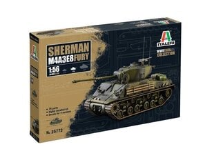 Сборная пластиковая модель. Italeri - M4A3E8 Sherman Fury, 1/56, 25772 цена и информация | Склеиваемые модели | pigu.lt