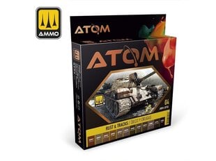 Akrilinių dažų rinkinys Ammo Mig Atom Rust & Tracks, 20703 kaina ir informacija | Piešimo, tapybos, lipdymo reikmenys | pigu.lt