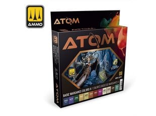 AMMO MIG - ATOM Набор акриловых красок Basic Wargames Colors II, 20707 цена и информация | Принадлежности для рисования, лепки | pigu.lt