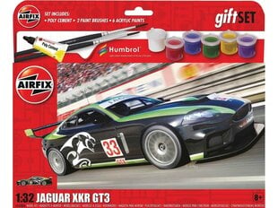 Подарочный набор Airfix - Jaguar XKR GT3, 1/32, A55306A цена и информация | Конструкторы и кубики | pigu.lt