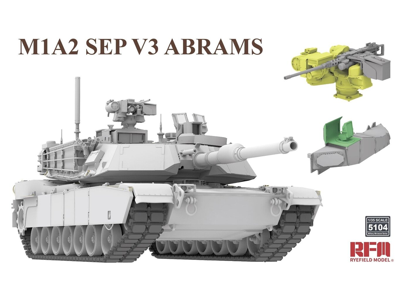 Surenkamas modelis M1A2 SEP V3 Abrams RFM, 1/35, 5104 kaina ir informacija | Konstruktoriai ir kaladėlės | pigu.lt