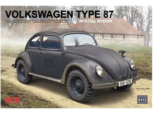 Rye Field Model - Volkswagen Beetle Type 87 w/full interior, 1/35, 5113 цена и информация | Склеиваемые модели | pigu.lt