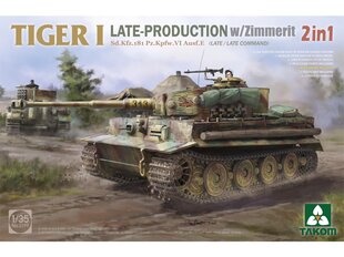 Surenkamas modelis Tiger I Late Production w/zimmerit Sd.Kfz. 181 Pz.Kpfw. VI Ausf. E Takom, 1/35, 2199 kaina ir informacija | Konstruktoriai ir kaladėlės | pigu.lt