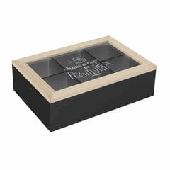 Arbatos dėžutė, juoda kaina ir informacija | Maisto saugojimo  indai | pigu.lt