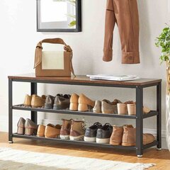 Batų spintelė Songmics, juoda kaina ir informacija | Batų spintelės, lentynos ir suolai | pigu.lt