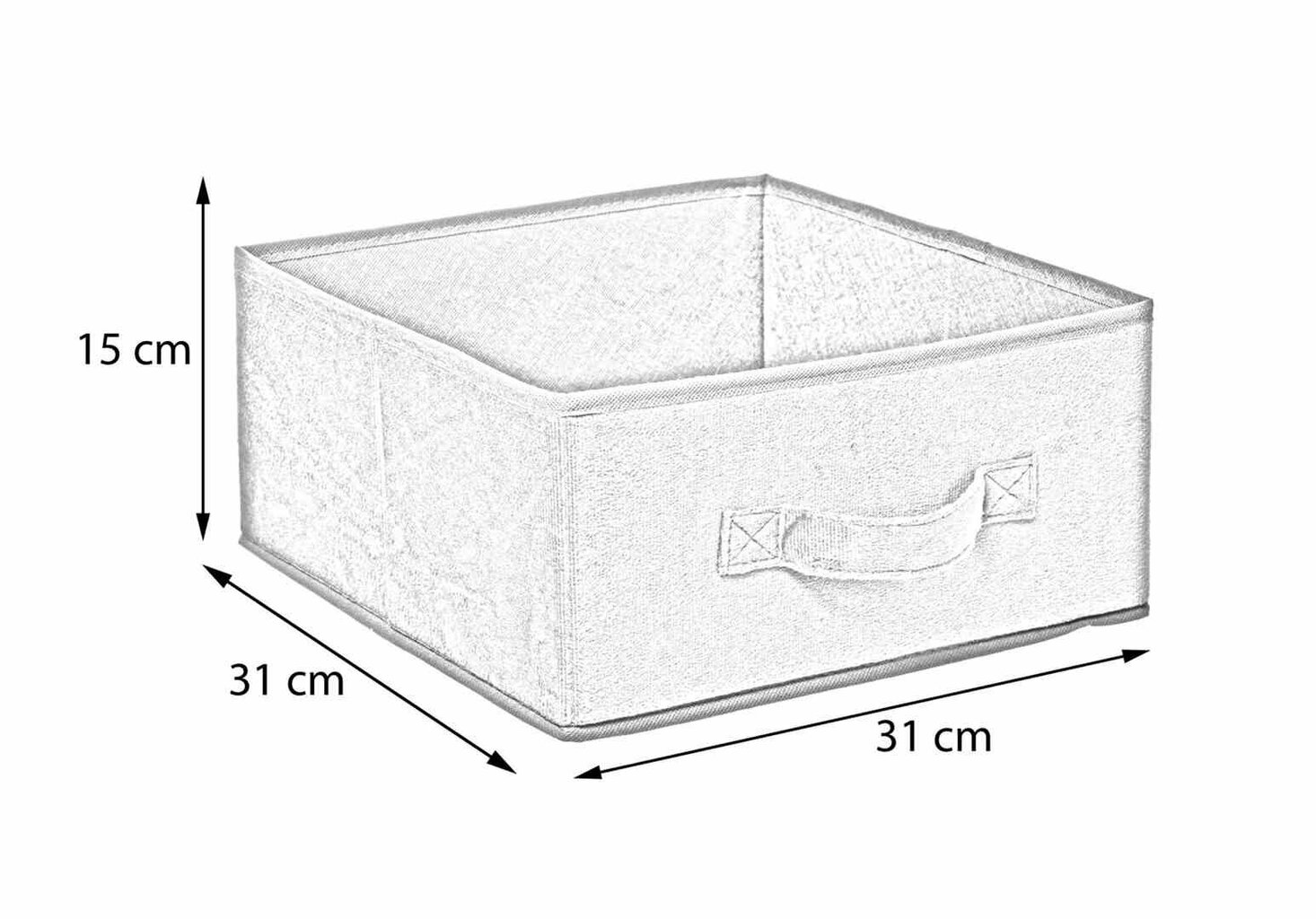 Krepšelis daiktams, 15x31 cm kaina ir informacija | Daiktadėžės | pigu.lt