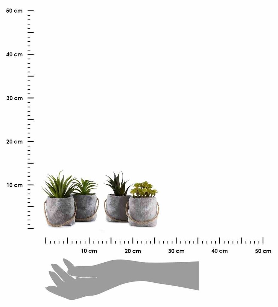 Dirbtinių augalų rinkinys, 4 vnt. kaina ir informacija | Dirbtinės gėlės | pigu.lt