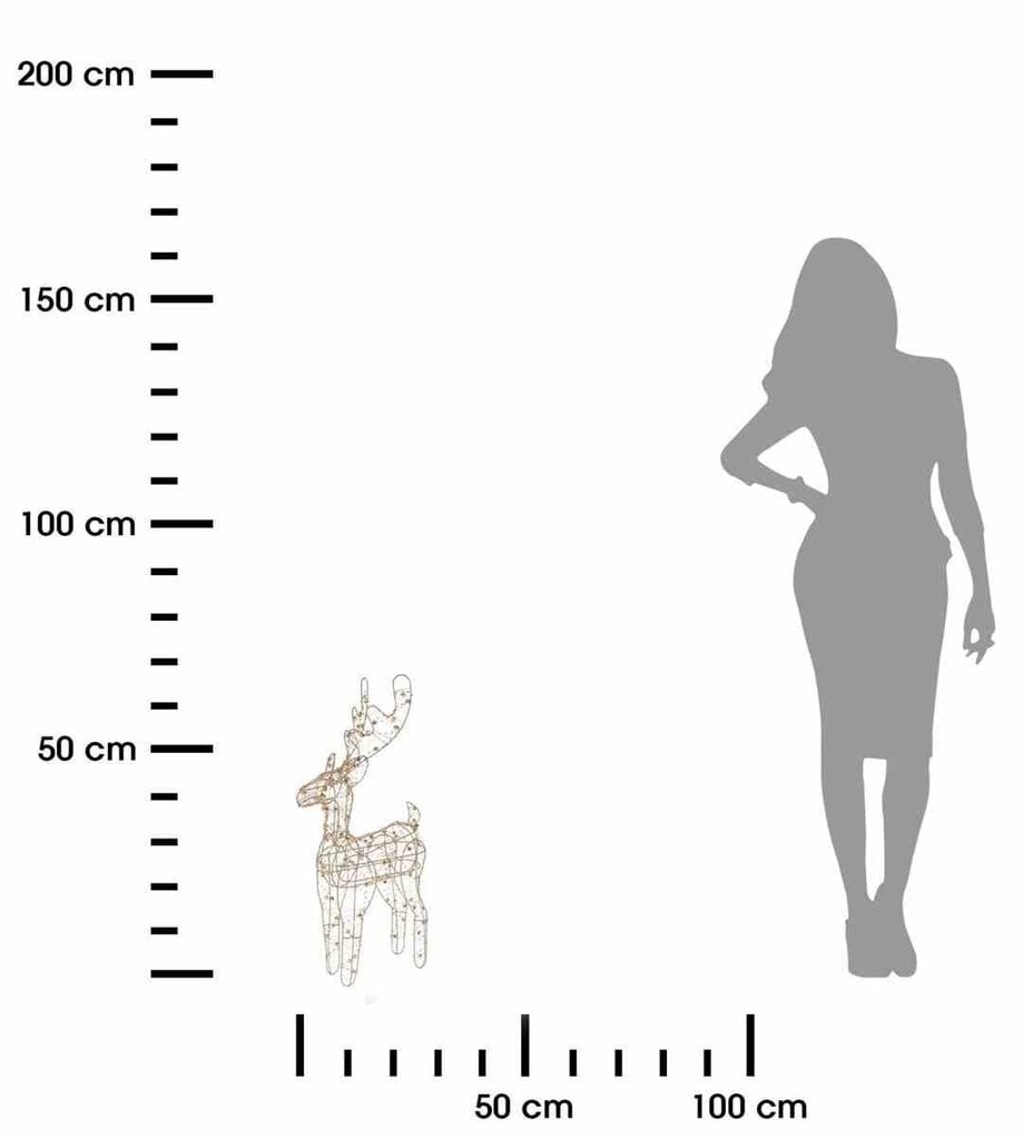 Šviečianti kalėdinė dekoracija Šiaurės elnias kaina ir informacija | Kalėdinės dekoracijos | pigu.lt