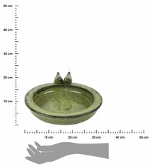 Keramikinė paukščių girdykla Esschert Design, 32,5x32,5x11,6 cm, žalia kaina ir informacija | Sodo dekoracijos | pigu.lt