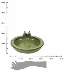 Keramikinė paukščių girdykla Esschert Design, 32,5x32,5x11,6 cm, žalia kaina ir informacija | Sodo dekoracijos | pigu.lt