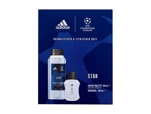 Набор Adidas UEFA Champions League для мужчин: туалетная вода EDT, 50 мл + гель для душа, 250 мл цена и информация | Мужские духи | pigu.lt