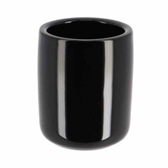 Чашка для ванной комнаты, черная, 7.5x11.5 см цена и информация | Аксессуары для ванной комнаты | pigu.lt