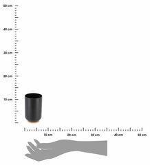 чашка для ванной комнаты, черная 7,5x11,5 см цена и информация | Аксессуары для ванной комнаты | pigu.lt