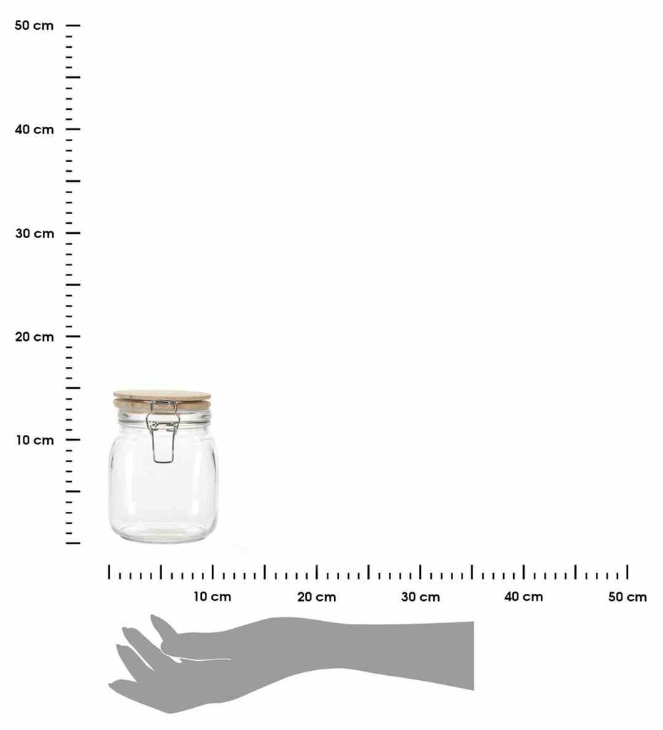 Stiklinis indelis su spaustuku, 1150 ml kaina ir informacija | Maisto saugojimo  indai | pigu.lt