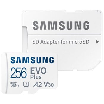 Atmiņas karte Samsung EVO Plus 256GB MicroSDXC цена и информация | Карты памяти для фотоаппаратов, камер | pigu.lt