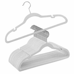 Набор вешалок, 30 шт., цвет белый цена и информация | Вешалки и мешки для одежды | pigu.lt